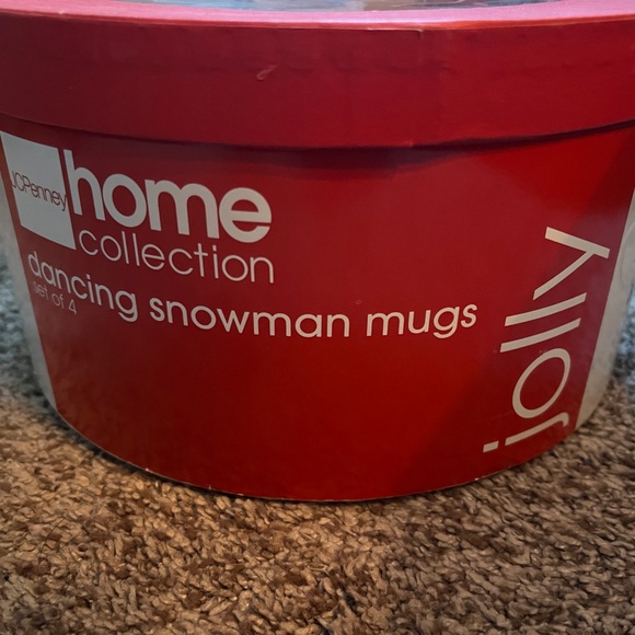 Vintage set of dancing snowman mugs (Set of 4) - Picture 5 of 9